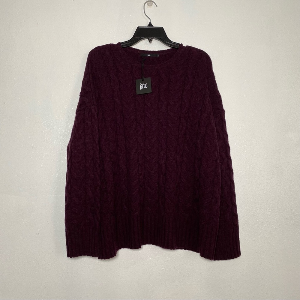 Jarbo Wool Cashmere Blend Cable Knit Sweater 2 M - Picture 2 of 8